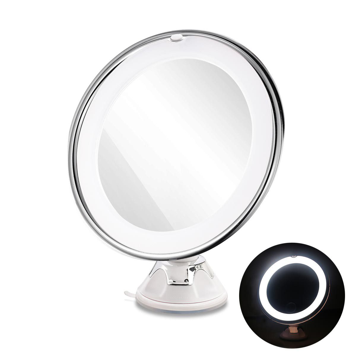 Miroir de Maquillage Grossissant Lumineux 5x Led