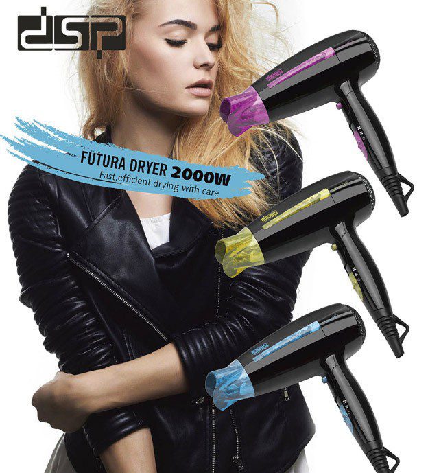 DSP E-30026 Sèche-cheveux Électrique Pliable Poignée 2000 W