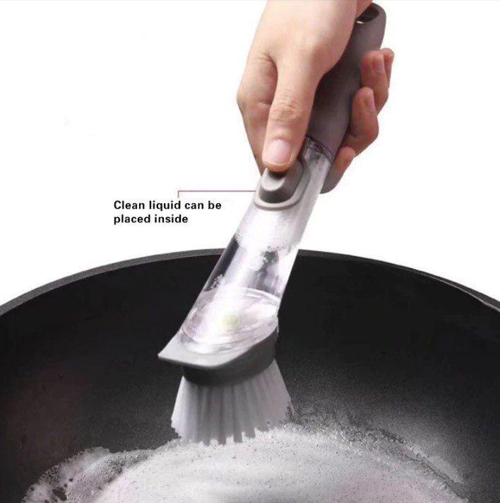 Brosse à vaisselle avec Distributeur de savon Long manche