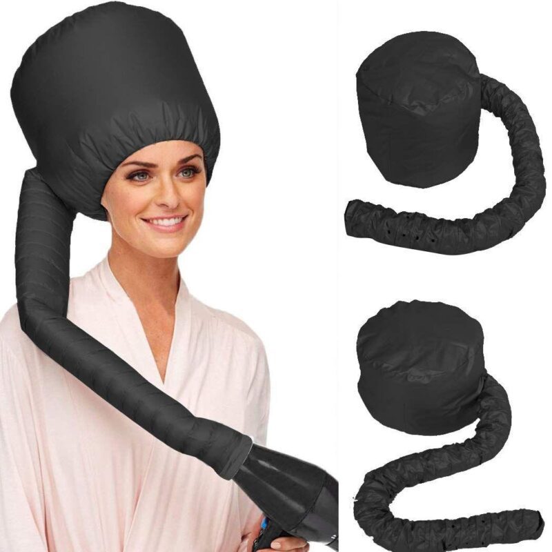 Bonnet Sèche-Cheveux à Capuche - Diffuseur Portable Pour Maison/Salon - Accélère Séchage Et Soin Profond