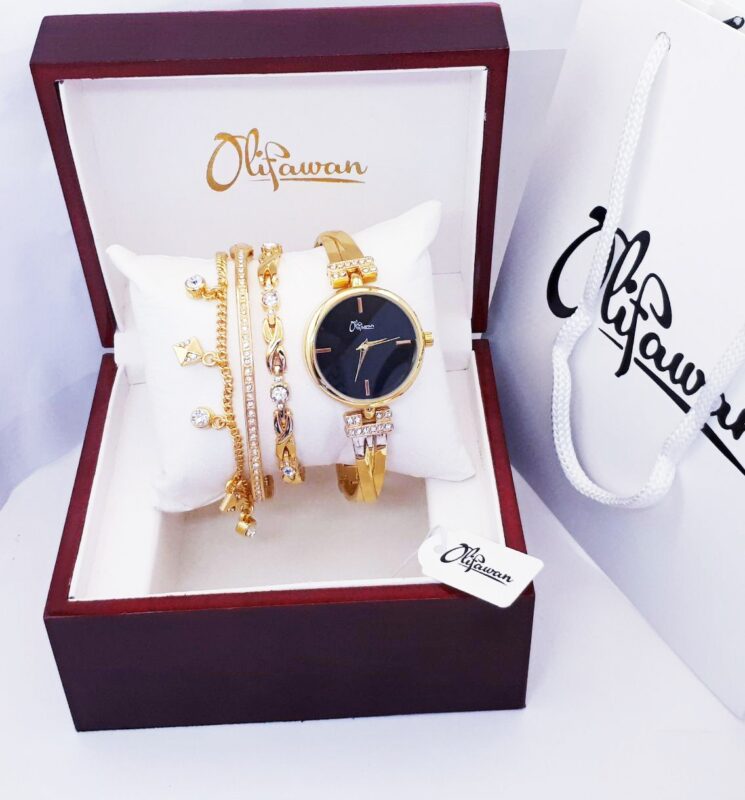 Lot De 6 Bracelets Femme En Acier Inoxydable Doré - Style Cubain, Chaîne Et Satellite - Réglables Et Waterproof