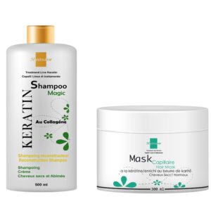 Pack Kératine – Shampooing (500ml) + Masque (300ml) de Hairsave Pour cheveux secs et abimés