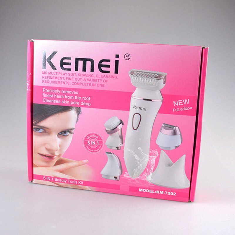 Kemei KM-7202 4 en 1 épilateur électrique pour femmes Rechargeable
