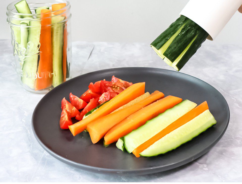Coupe-concombre portable séparateur de concombre carotte trancheuse fraise coupe légumes outil de coupe de cuisine
