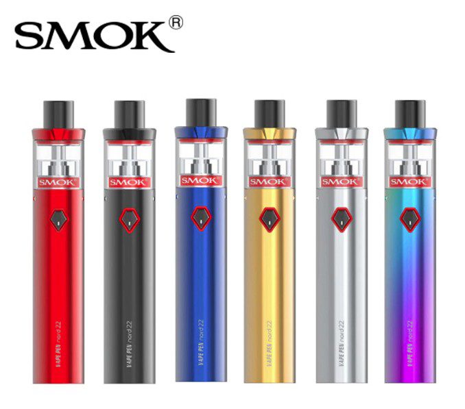 Original Smok Vape Pen Nord 22 Kit E-Cigarette Construit dans 2000mAh Batterie avec Tank de 3.6ml