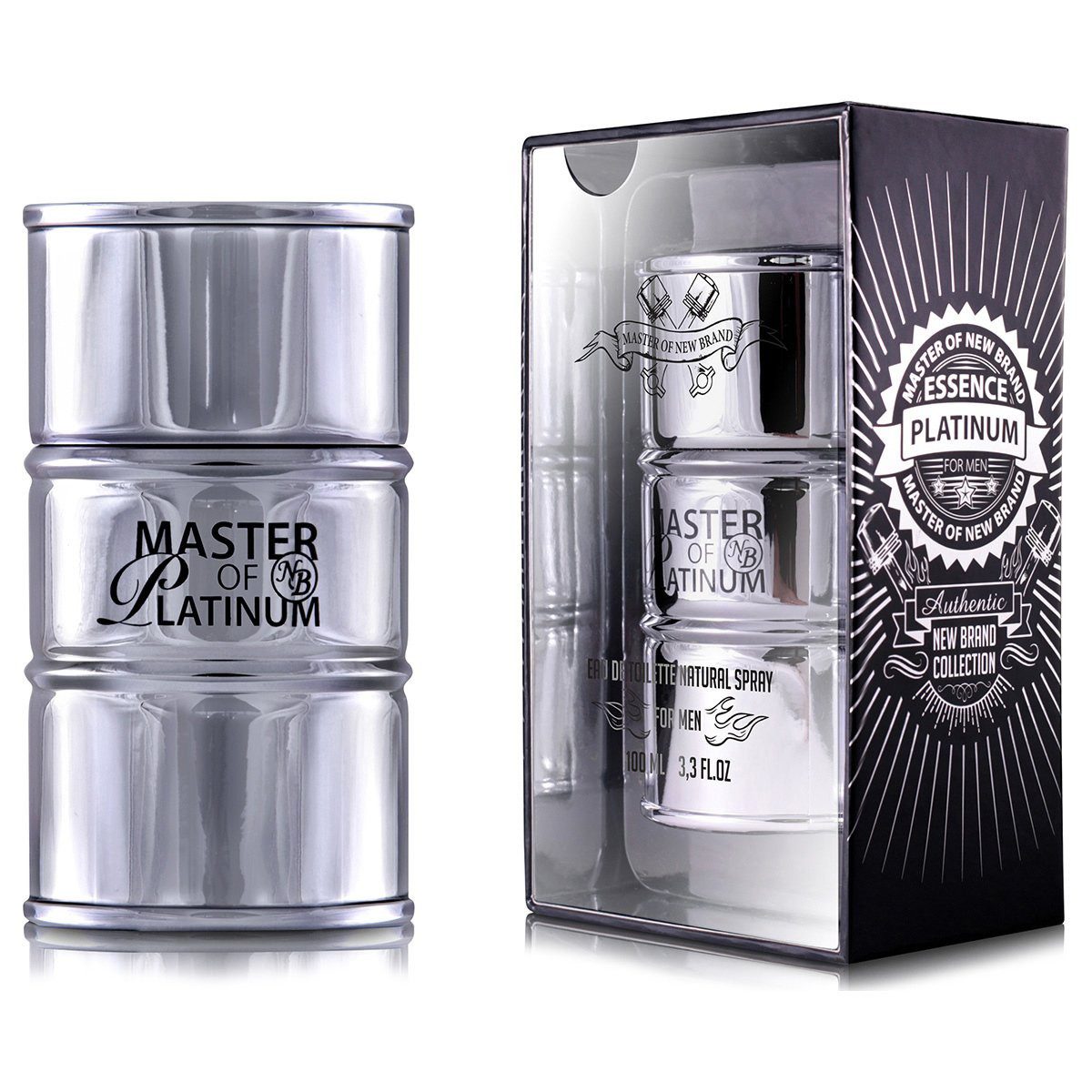 Parfum Master Essence Platinum Masculino Pour Homme Nouvelle Marque EDT 100ml