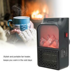 Appareil de chauffage électrique portatif à flamme, avec télécommande plus chaude, chauffe-hiver personnel 500W