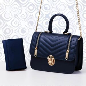 Sac et Portefeuille Bleu Assorti Tendance 89531