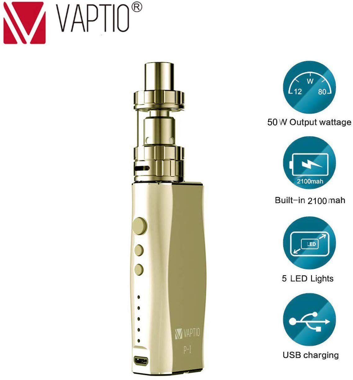 Cigarette Electronique Kit Complet, VAPTIO P1 50W 2100 mAh