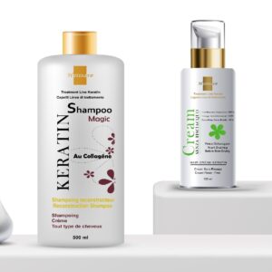 Pack Kératine – Shampooing (500ml) + Crème sans rinçage KÉRATINE temporaire (120ml) de Hairsave Pour tout type de cheveux
