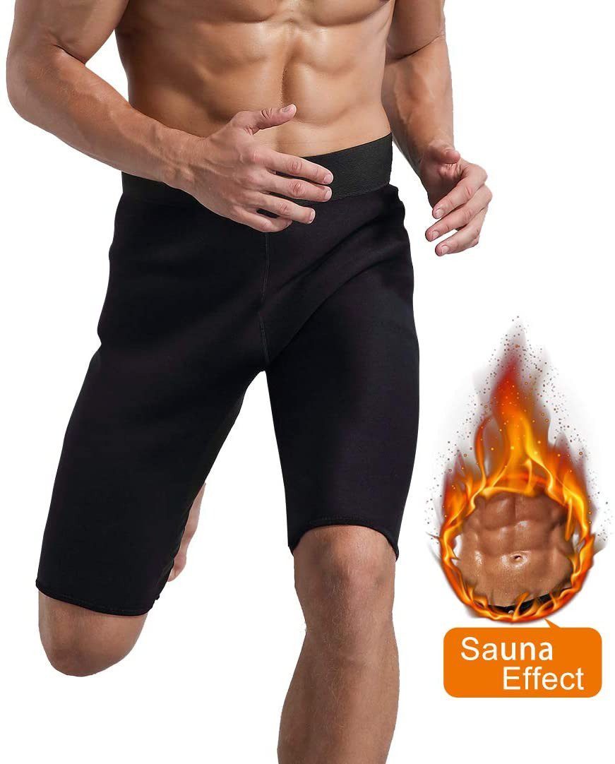 Short de Sauna pour Homme, Exercice Respirant pour Perdre du Poids, Fitness Pantalon en Néoprène