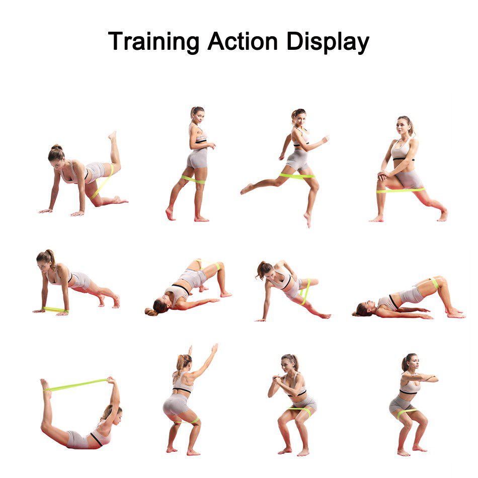 5 pièces ensemble des bandes caoutchouc résistance de Yoga ensemble boucles d'entraînement Sport bandes élastiques en Latex