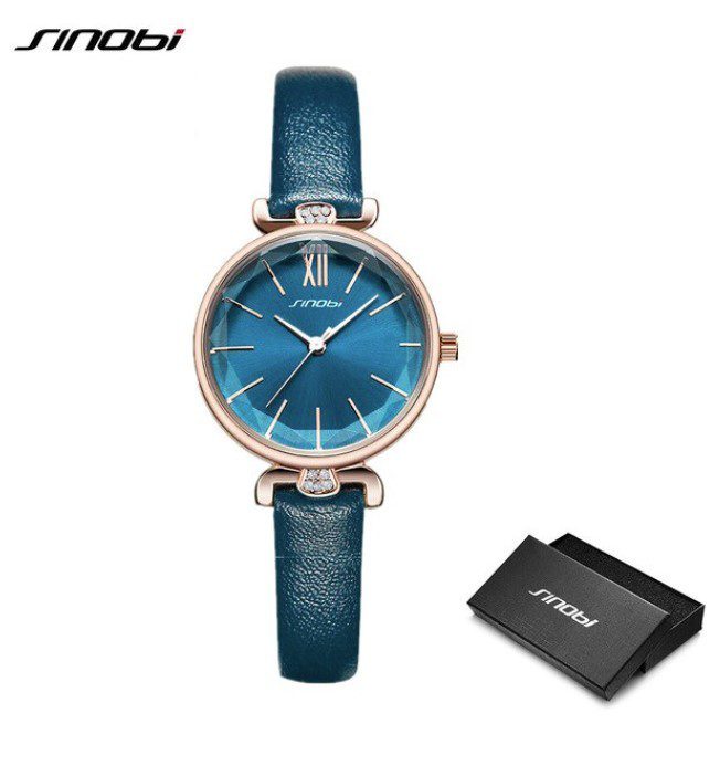 SINOBI 9794 Vert montre de mode Genève concepteur dames montre de luxe marque diamant Quartz or montres cadeaux pour les femmes