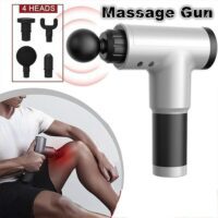 GB-820 Pistolet de Massage Musculaire sans Fil pour Massage Efficace des Tissus Profonds à 4 têtes 6 paramètres