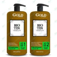 Kit Lissage TANINO BIOTIN (2 x 500 ml - 5 à 10 applications) de Gold Haircare