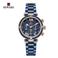 Montre Femme RD63084L Bleu de marque REWARD avec bracelet en acier inoxydable
