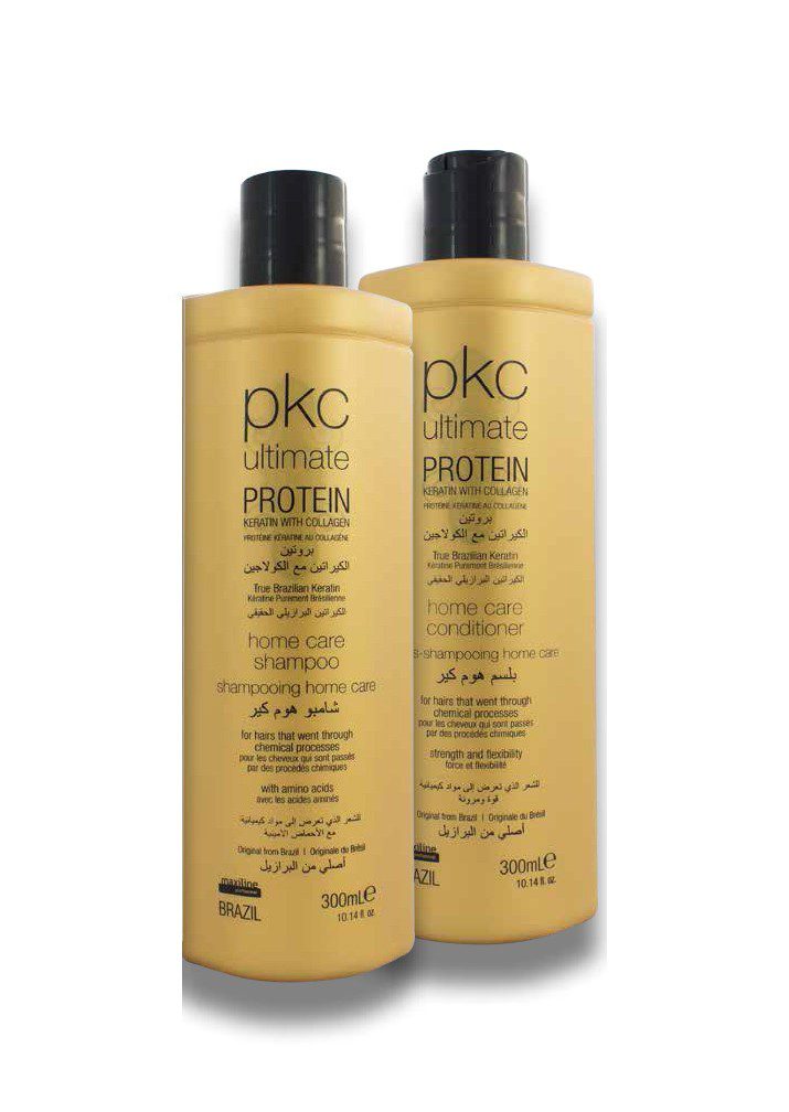 PKC Ultimate Protein Keratin au Collagène Redressant Kit de soins à domicile professionnel - 2 x 300ml