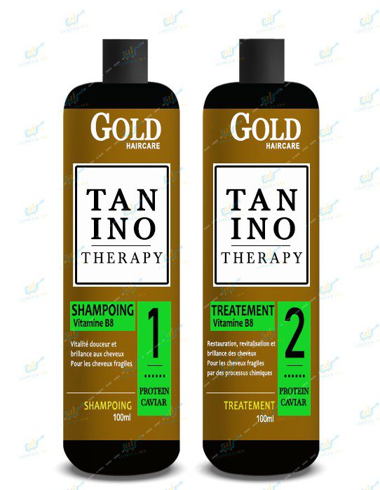 Kit Lissage TANINO THERAPY (2 x 100 ml) de Gold Haircare
