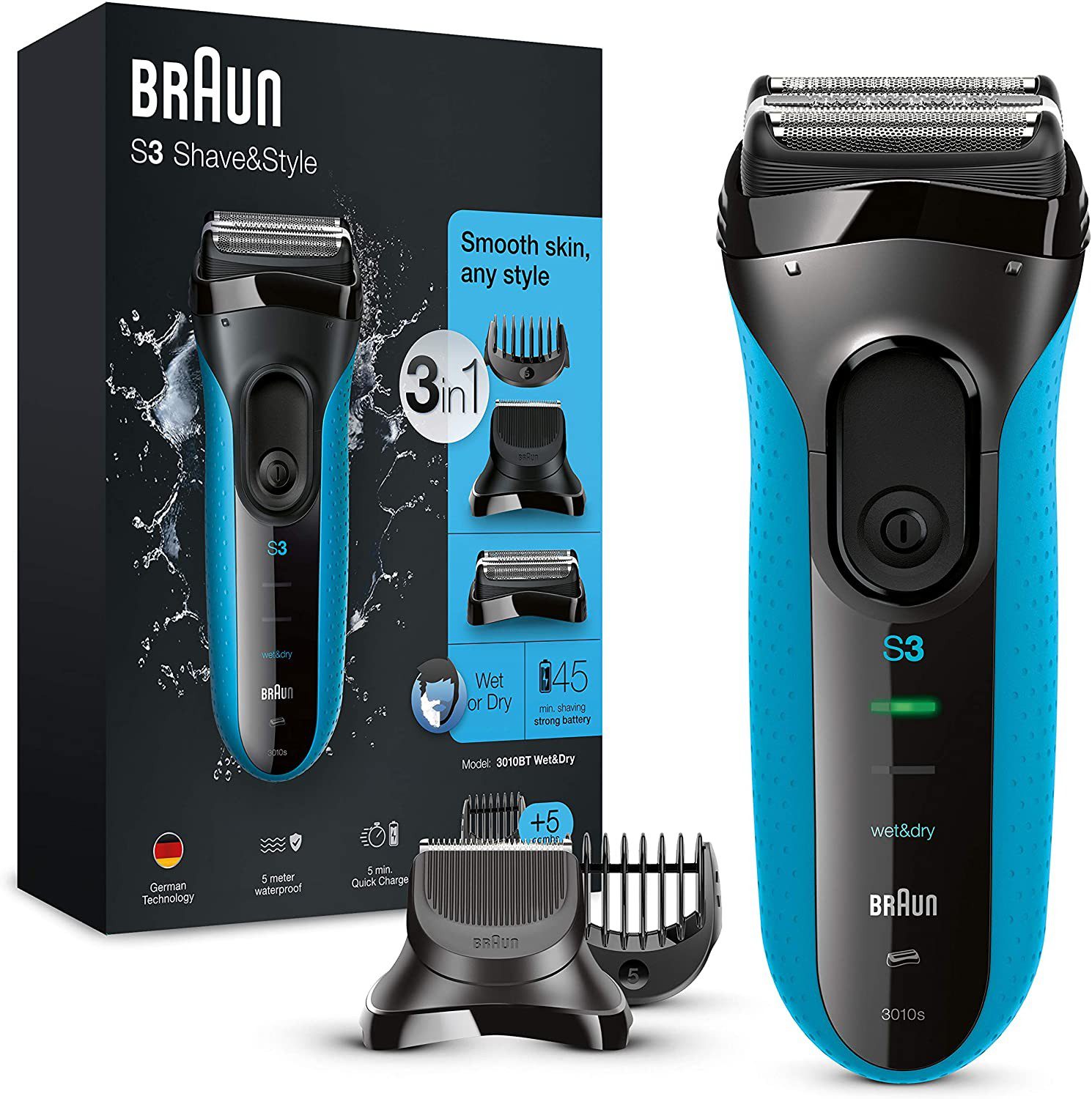 Braun Rasoirs Électriques S3 Shave & Style Series 3 3010BT