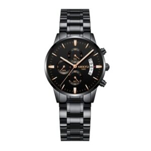 NIBOSI 2309 Noir Bronze montre à Quartz pour femmes, nouvelle mode, chronographe lumineux