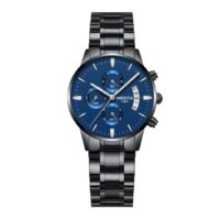 NIBOSI 2309 Noir Bleu montre à Quartz pour femmes, nouvelle mode, chronographe lumineux
