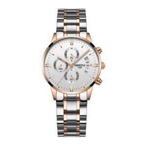 NIBOSI 2309 Bronze Blanc montre à Quartz pour femmes, nouvelle mode, chronographe lumineux