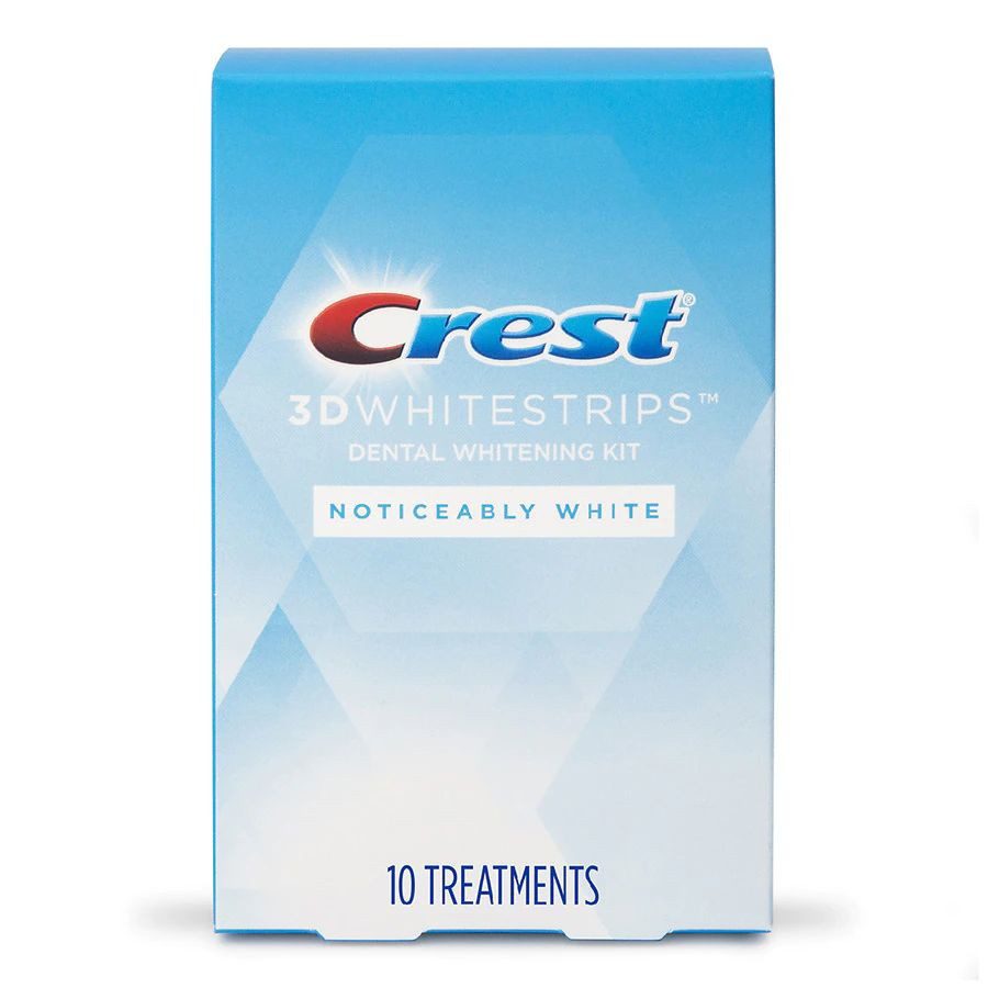 Crest Bandes Whitestrips 3D, Noticeably White, kit de bandes de blanchiment des dents, 20 bandes (paquet de 10)