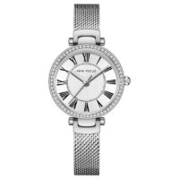 MINI FOCUS 0424 Argenté montre de luxe pour femmes, marque supérieure, décontractée, bracelet en maille et acier, cadran diamant