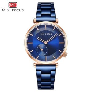 MINI FOCUS MF0333L Bleu montre bracelet de luxe en acier pour femmes