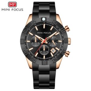 MINI FOCUS MF0416G Noir Bronze – montre de luxe pour hommes bracelet en acier inoxydable