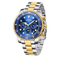 BENYAR BY 5154 Or Argenté Bleu – montre bracelet de Sport en acier inoxydable pour homme, marque de luxe