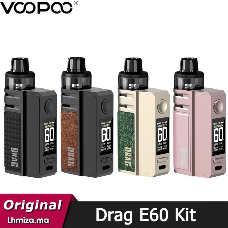 VOOPOO – Cigarette électronique Drag E60 60W, Kit Original, batterie 2550mAh