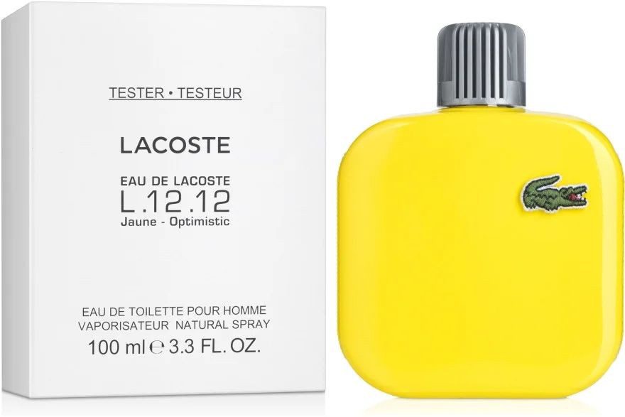 Eau de Lacoste L.12.12 Yellow Lacoste Fragrances pour homme 100ml Testeur Authentique