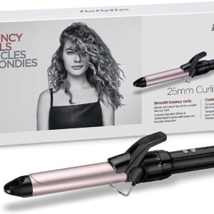 Fer à Boucler - BaByliss - C325E - Boucleur 25 mm Curling Tong pour des Boucles Rapides et Rebondies