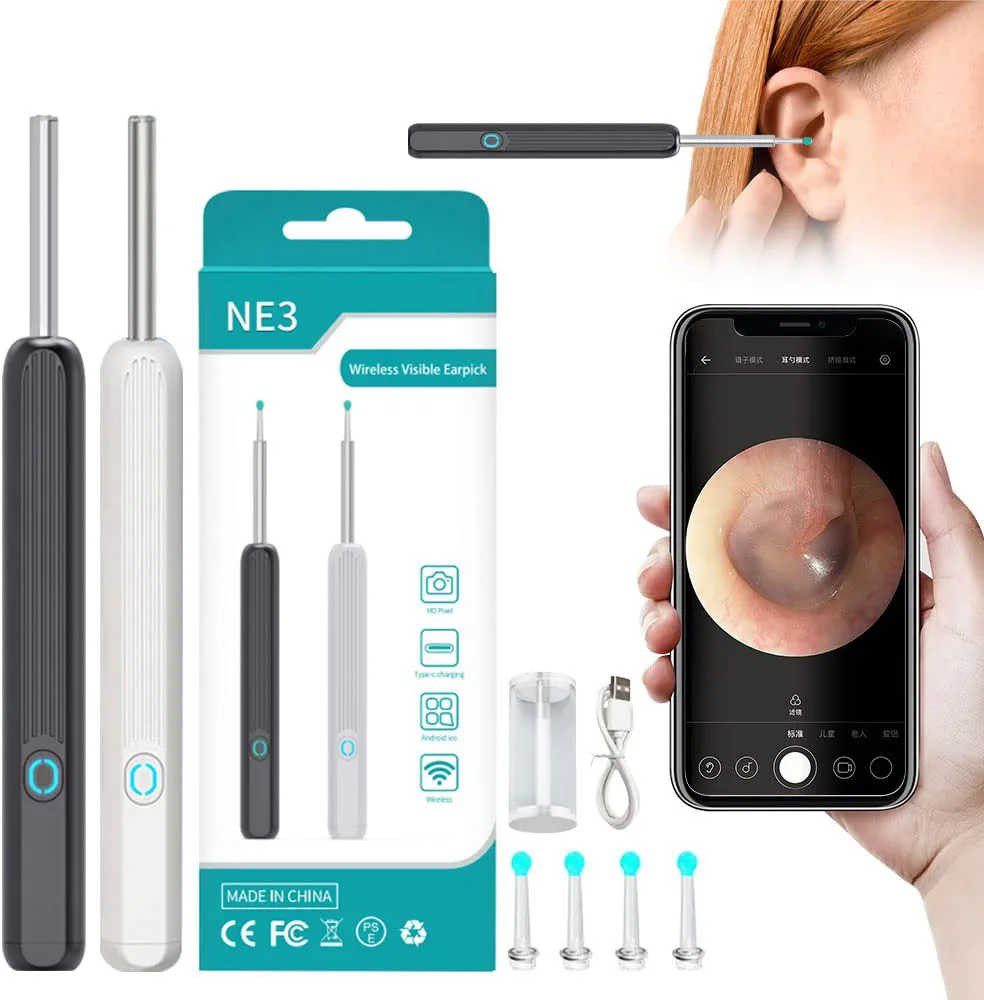 NE3 Nettoyeur d'oreilles intelligent avec caméra LED