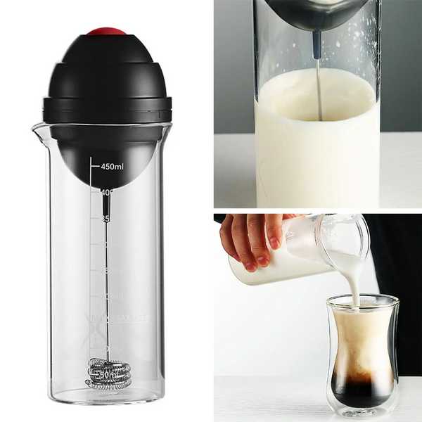 Mousseur à lait automatique avec bouton de mélange de lait et café