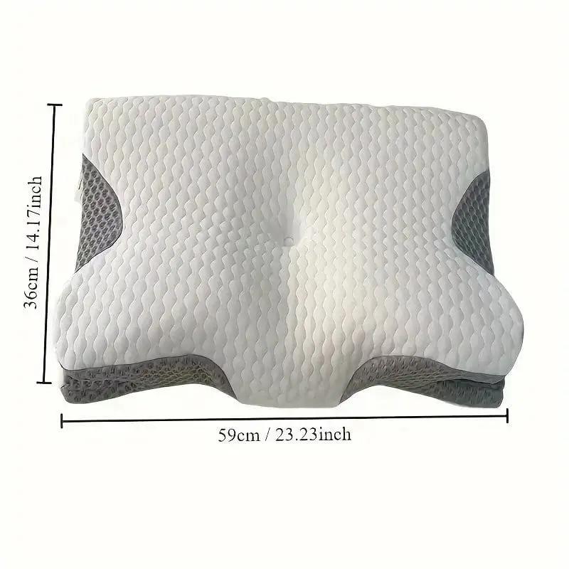Oreiller Cervical Mémoire De Forme - Double Hauteur (10/13 Cm) - Pour Dormeurs Sur Le Côté Ou Dos