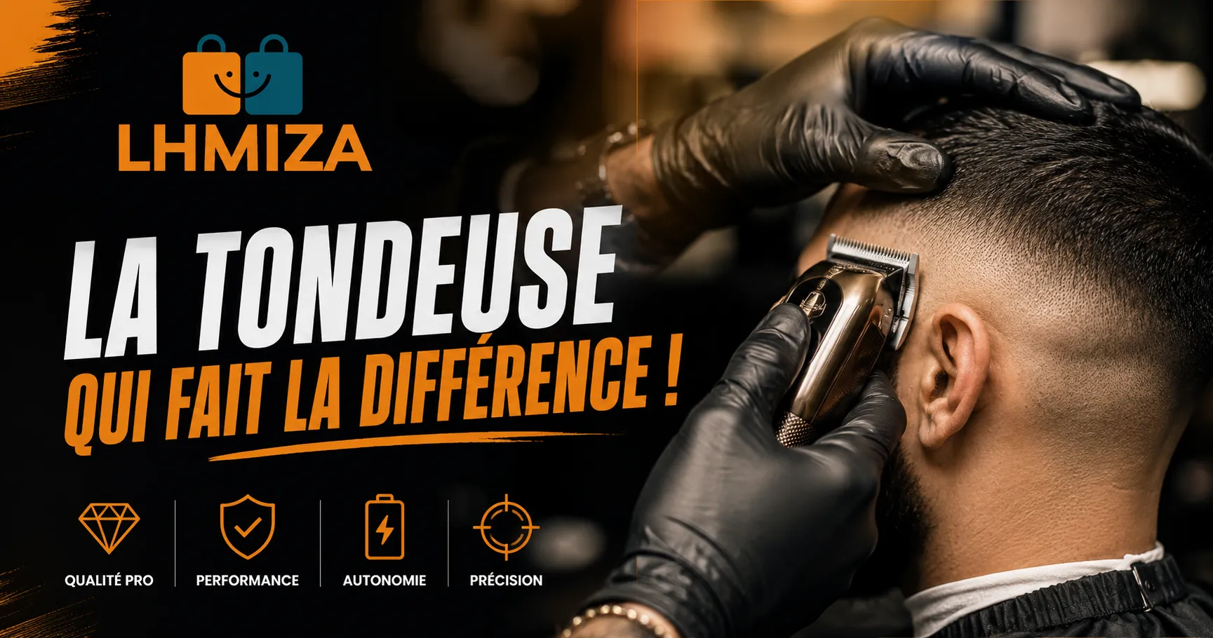Tondeuse professionnelle utilisée par un barbier au Maroc