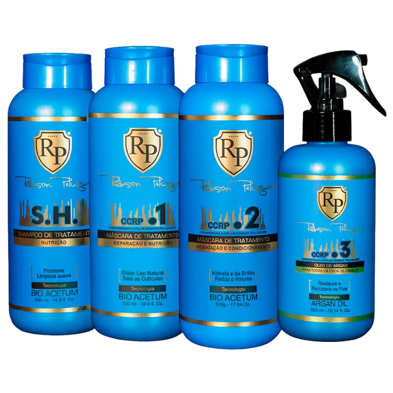 Soin CCRP Robson Peluquero – Kit Reconstruction Capillaire 4 Étapes 1800 ml