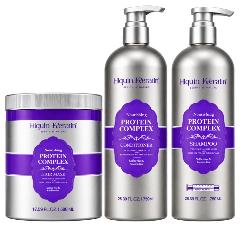 Pack Hiquin Keratin Protein Complex – Shampooing, Soin & Masque 2L