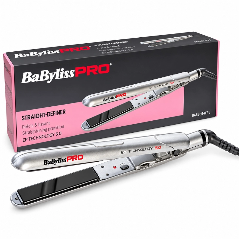 Lisseur BaByliss PRO BAB2654EPE avec sa boîte, plaques 25 mm EP Technology 5.0