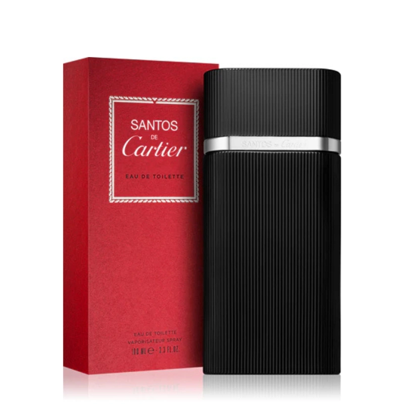 Santos de Cartier Eau de Toilette 100 ml, étui rouge scellé, face avant