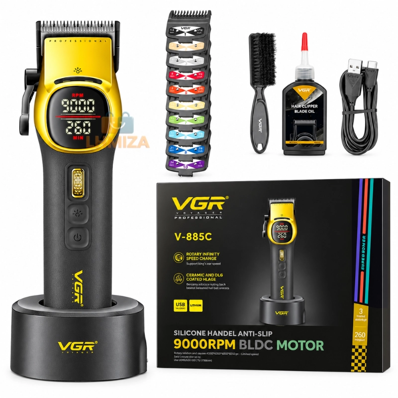 VGR V-885C Tondeuse Professionnelle 9000 RPM Batterie 4600 mAh