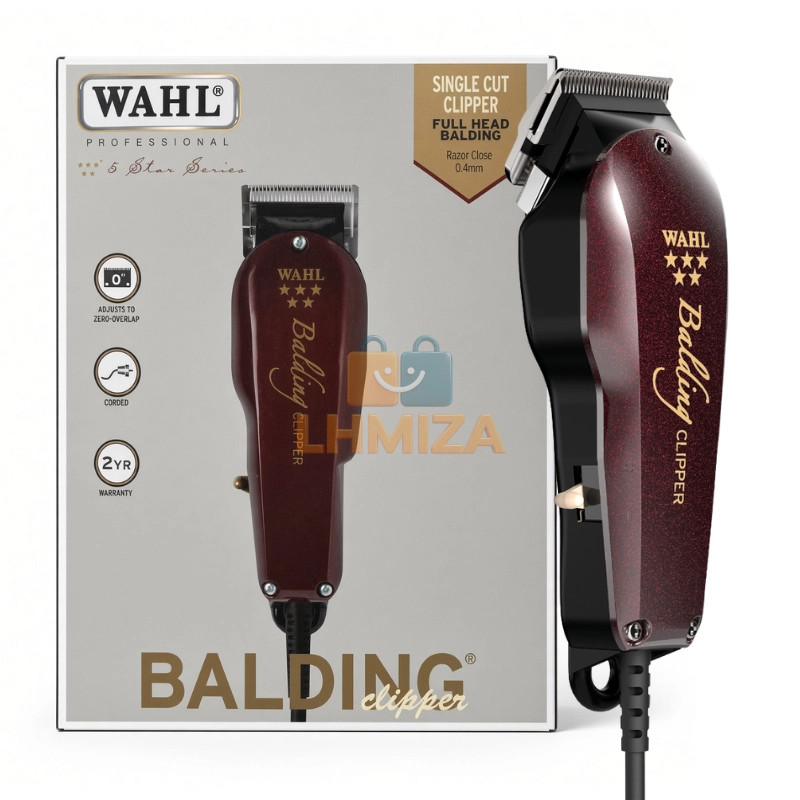 Tondeuse Wahl 5 Star Balding filaire bordeaux pour dégradé à blanc