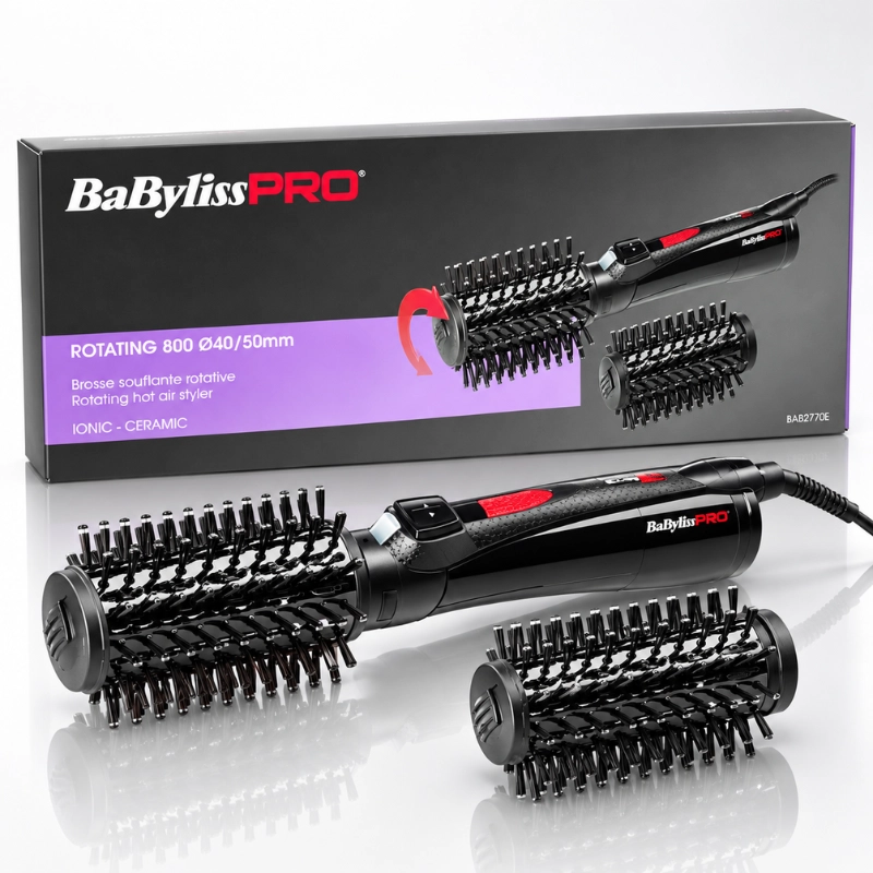 BaByliss Pro Rotating 800 BAB2770E brosse soufflante rotative 800 W noire