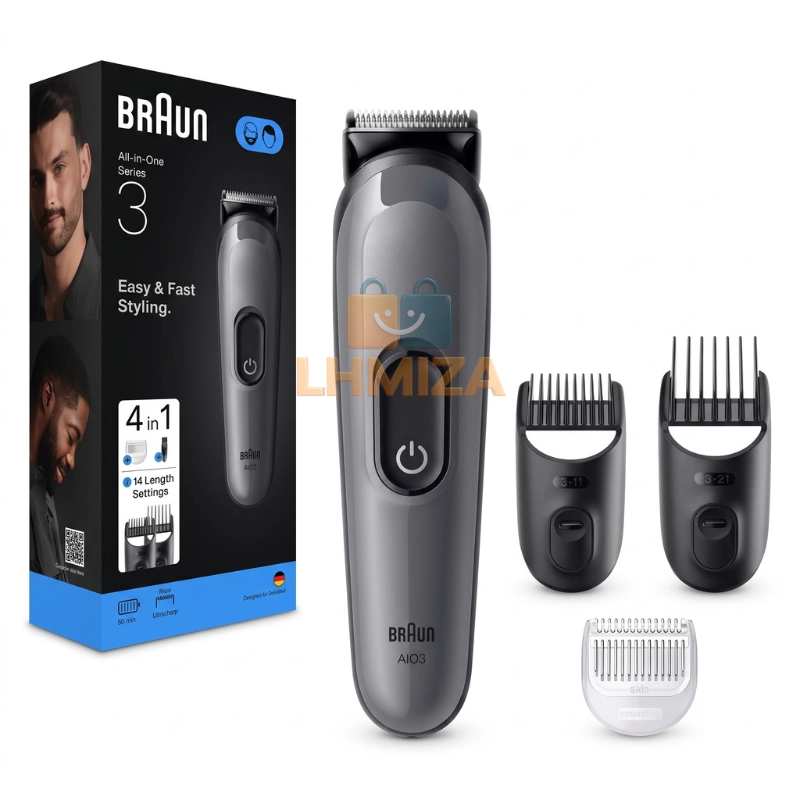 Braun All-in-One Series 3 AIO3500 Tondeuse Barbe et Cheveux 4 en 1