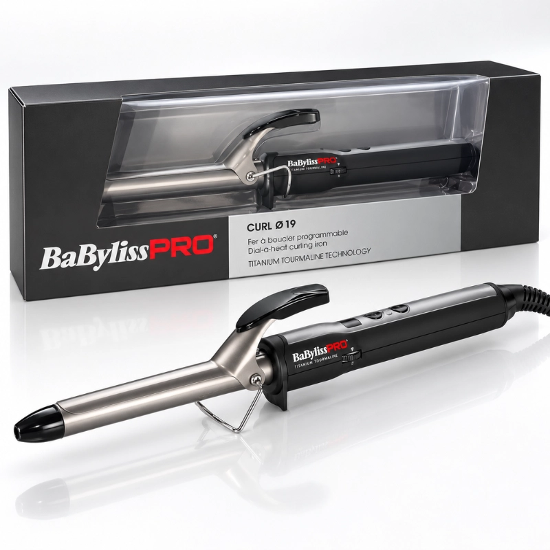 Fer à boucler BaByliss Pro 19 mm BAB2172TTE titane tourmaline dans sa boîte
