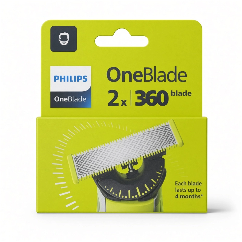 Philips OneBlade 360 Lame de Rechange QP420/50 – Pack de 2 Lames