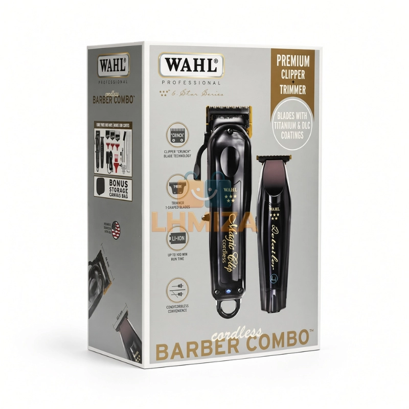 Wahl 5 Star Cordless Barber Combo Magic Clip et Detailer Li Sans Fil